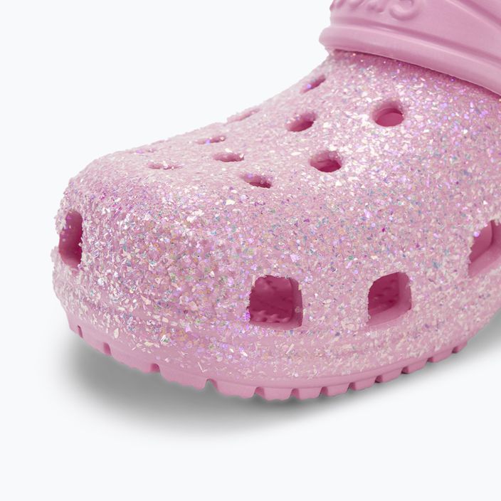 Crocs Classic Glitter Clog T fenicottero infradito per bambini 8