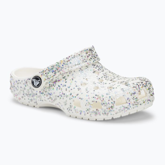 Crocs Classic Starry Glitter infradito bianche per bambini