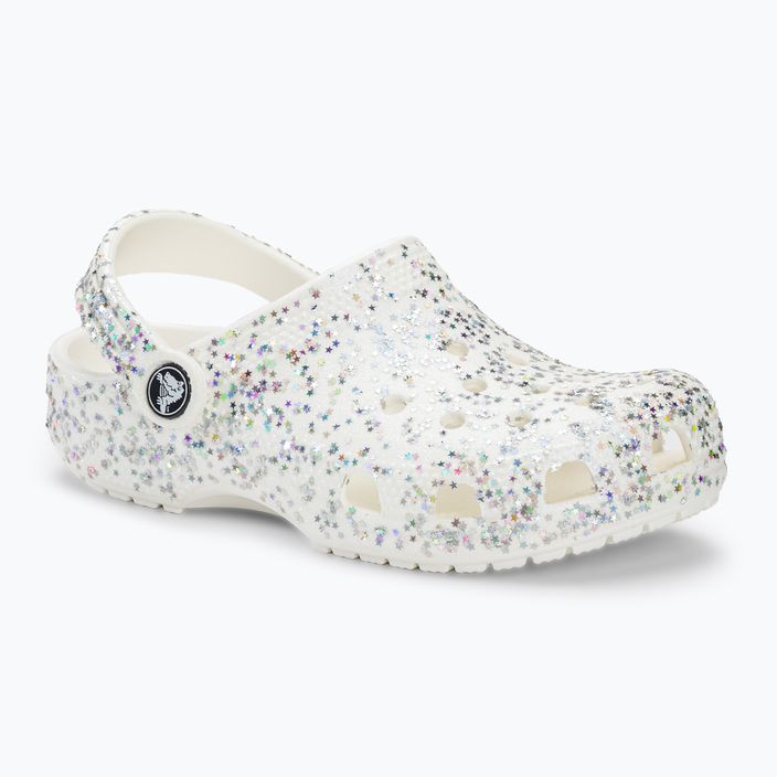 Crocs Classic Starry Glitter infradito bianche per bambini 2