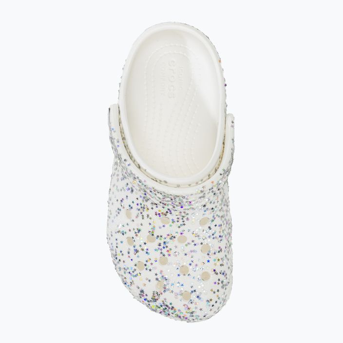 Crocs Classic Starry Glitter infradito bianche per bambini 6