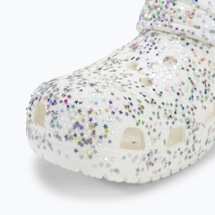 Crocs Classic Starry Glitter infradito bianche per bambini 8