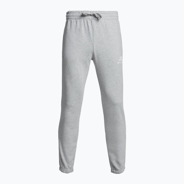 Pantaloni New Balance Essentials Stacked Logo French da uomo di colore grigio sportivo 5