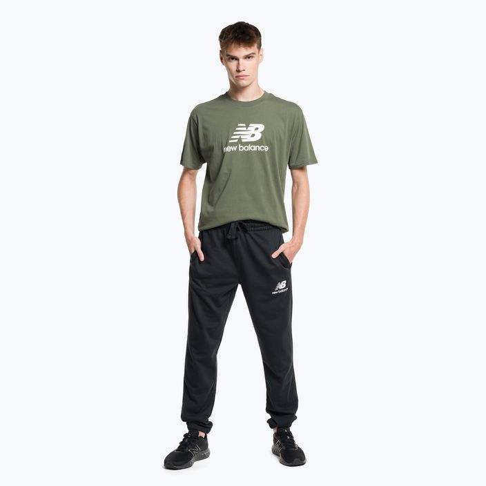 Pantaloni New Balance Essentials Stacked Logo neri da uomo 2