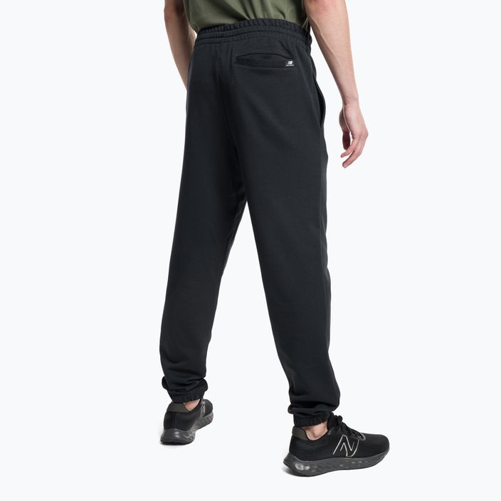 Pantaloni New Balance Essentials Stacked Logo neri da uomo 3