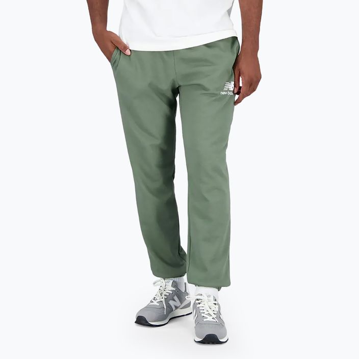 Pantaloni New Balance Essentials Stacked Logo verde da uomo 4