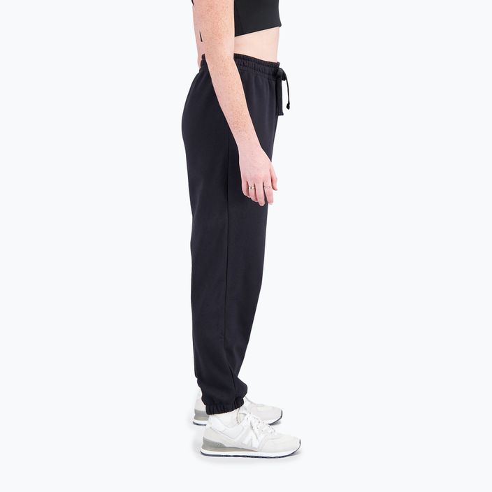 Pantaloni New Balance Essentials Stacked Logo French neri da donna 2