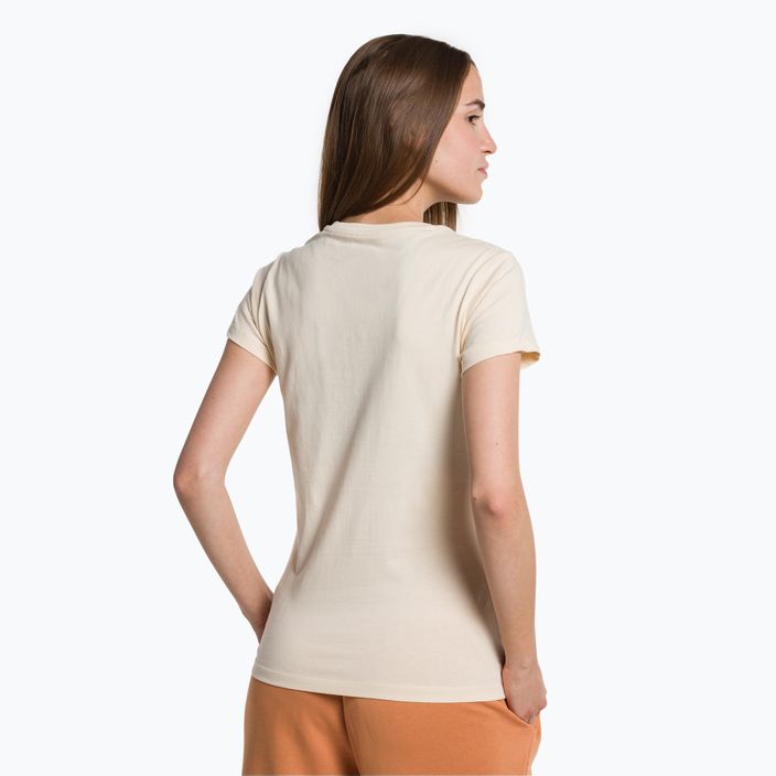 T-shirt New Balance Essentials Stacked Logo tm crema da donna 3