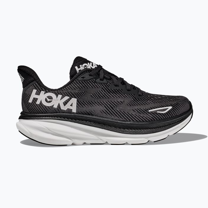 Scarpe da corsa da donna HOKA Clifton 9 nero/bianco 2