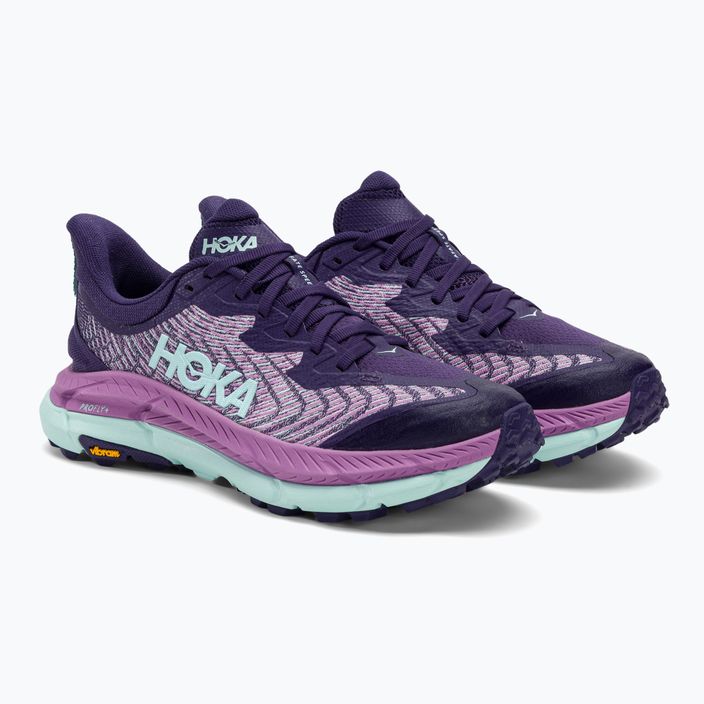 Scarpe da corsa da donna HOKA Mafate Speed 4 night sky/orchid flower 4