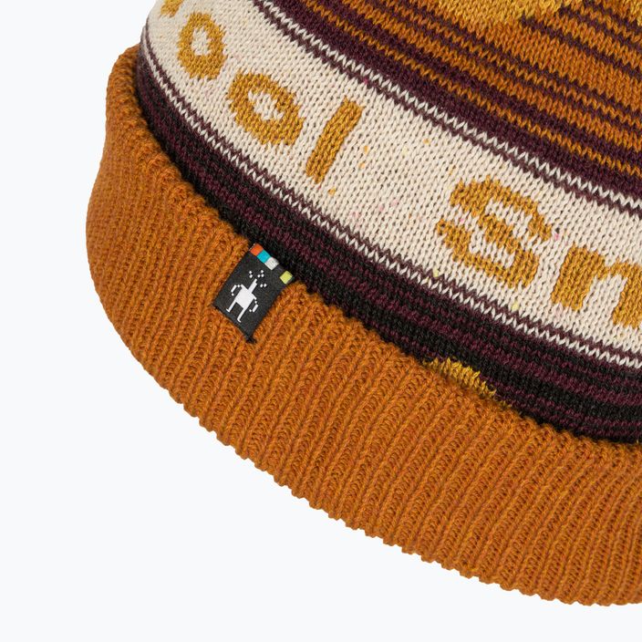 Smartwool Knit Winter Pattern POM berretto in erica miele oro 4