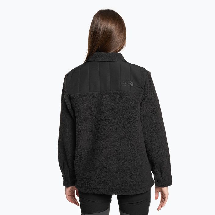Giacca donna The North Face Cragmont Fleece Shacket nero 2