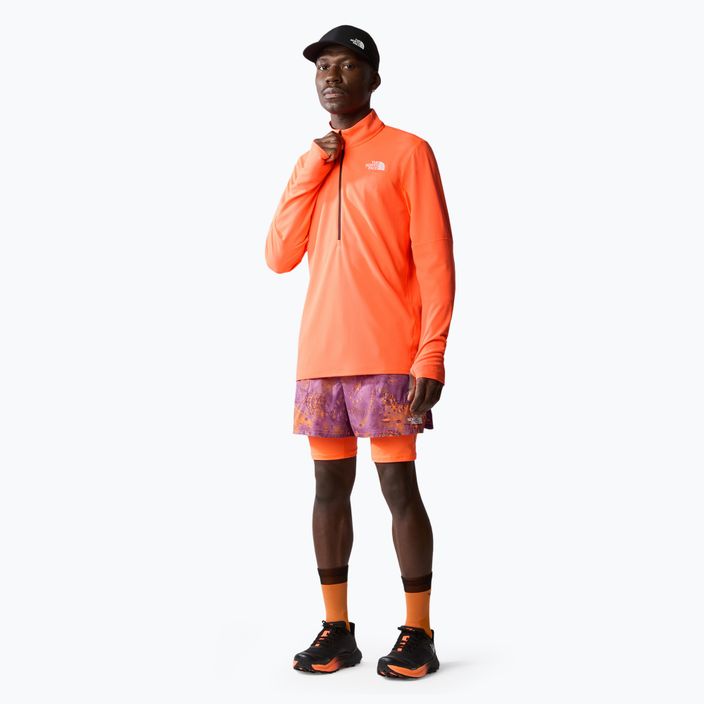 Felpa da running da uomo The North Face Sunriser 1/4 Zip, fiamma viva 2