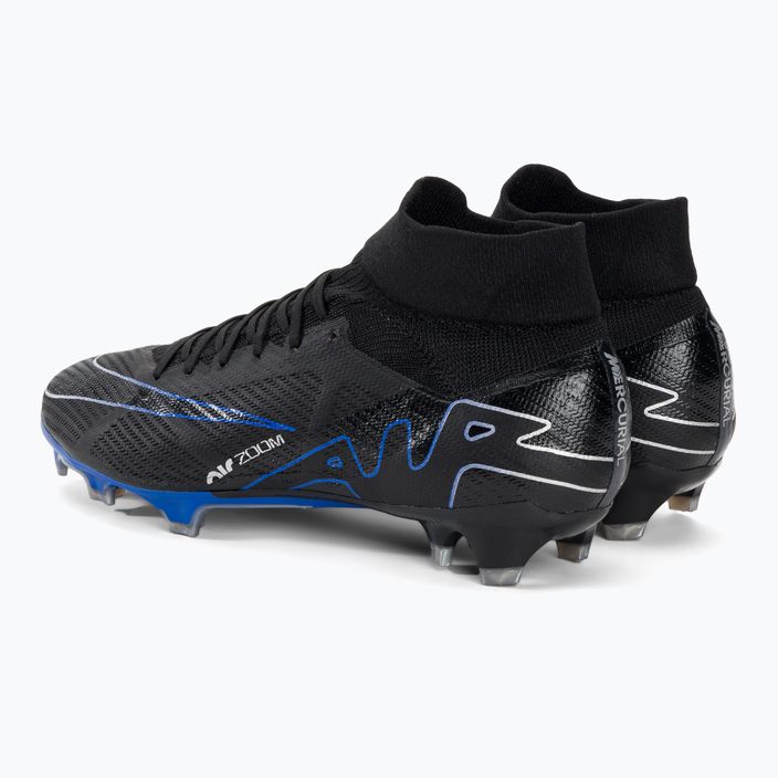 Nike Zoom Mercurial Superfly 9 Pro FG scarpe da calcio nero / cromo / iper royal 3