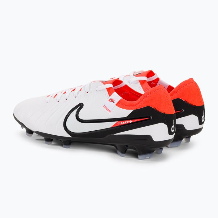 Nike Tiempo Legend 10 Pro FG bianco/nero/lucido cremisi scarpe da calcio 3