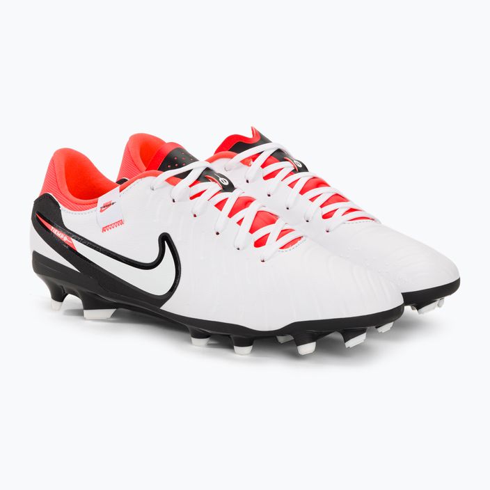 Nike Tiempo Legend 10 Academy MG scarpe da calcio bianco/nero/lucido cremisi 4