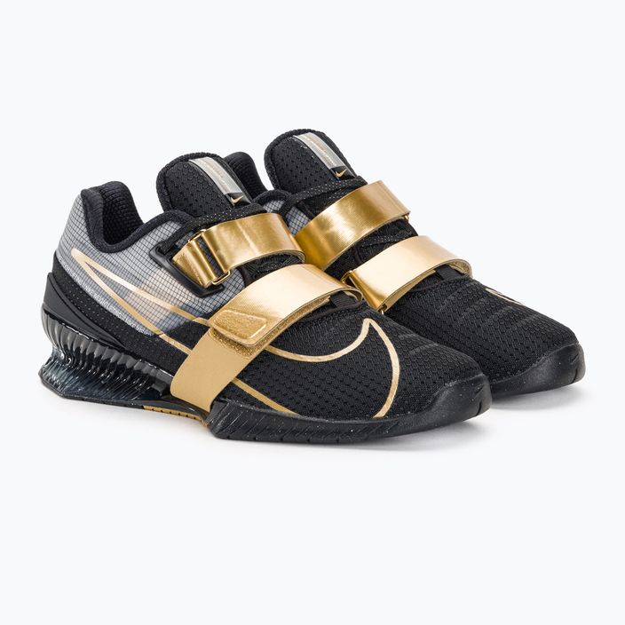 Nike Romaleos 4 nero/oro metallico bianco scarpa da sollevamento pesi 4