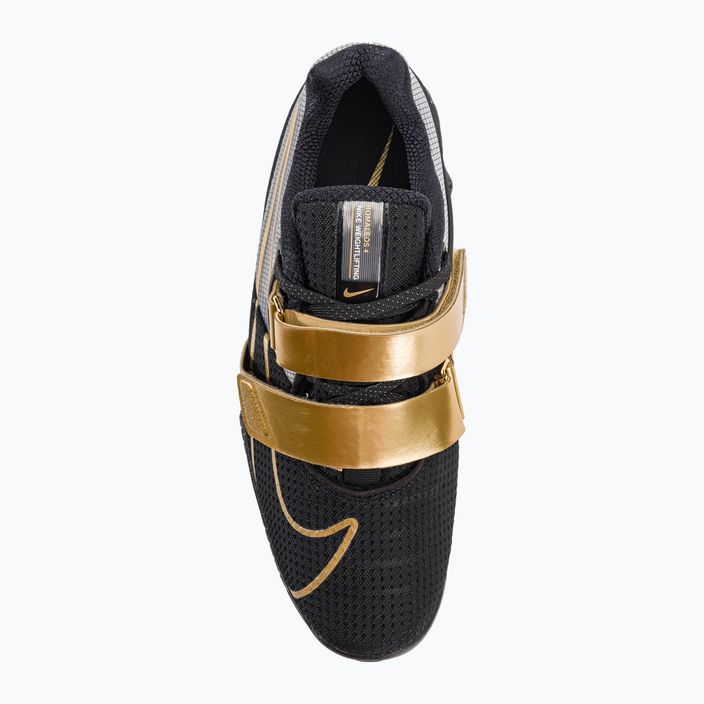 Nike Romaleos 4 nero/oro metallico bianco scarpa da sollevamento pesi 6