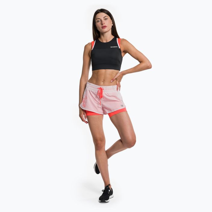 Pantaloncini da corsa New Balance Printed Impact Run 2In1 rosa pietra da donna 2