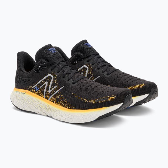 New Balance Fresh Foam X 1080 v12 nero/giallo scarpe da corsa da uomo 4
