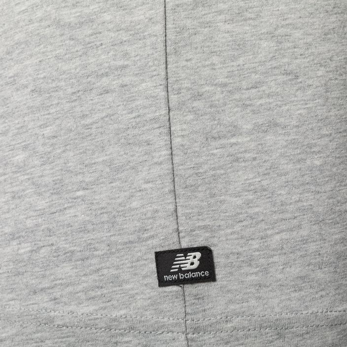 T-shirt New Balance Essentials Logo grigio atletico da uomo 7