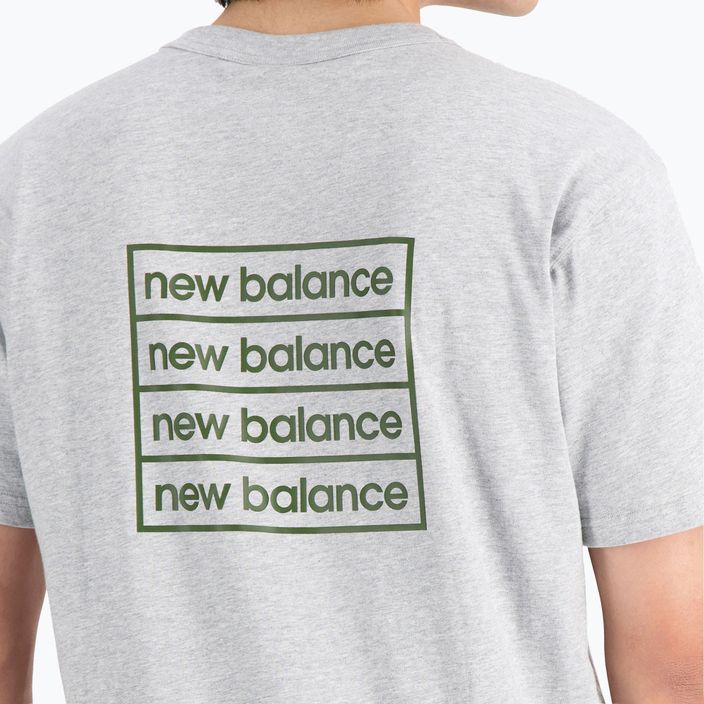 Maglietta New Balance Essentials Winter grigio atletico da uomo 3