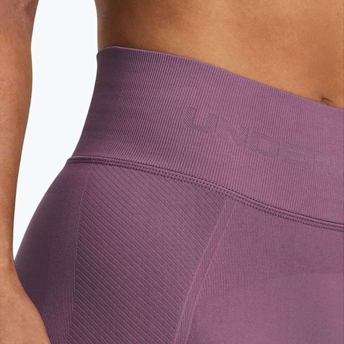 Pantaloncini da allenamento Under Armour Train Seamless da donna, viola scuro/bianco 4