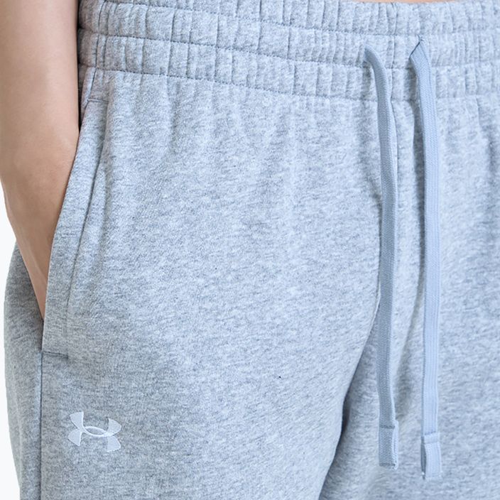 Pantaloni Under Armour Rival Fleece Joggers mod grigio chiaro/bianco 6