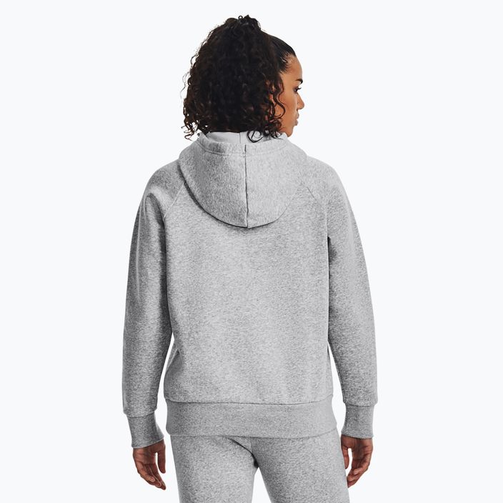 Under Armour donna Rival Fleece Hoodie mod grigio chiaro/bianco 3