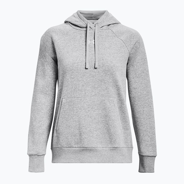 Under Armour donna Rival Fleece Hoodie mod grigio chiaro/bianco 5