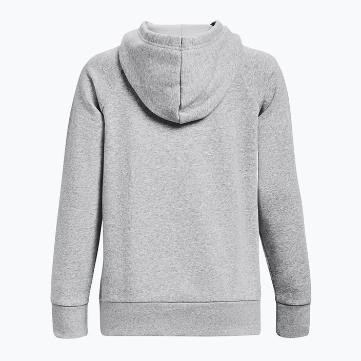 Under Armour donna Rival Fleece Hoodie mod grigio chiaro/bianco 6