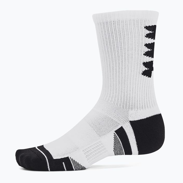 Calze da allenamento Under Armour Perf Tech Nov Crew 3P bianco/bianco/nero 3