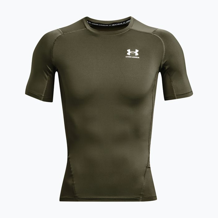 Maglietta da allenamento Under Armour HG Armour Comp marine da uomo verde/bianco 4