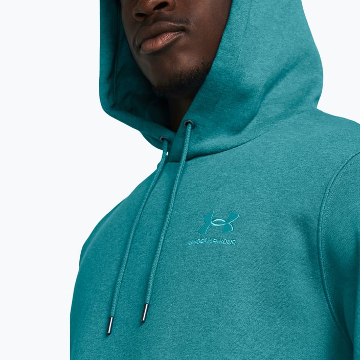 Under Armour Essential Fleece Hoodie Uomo circuit teal light heather/circuit teal 3