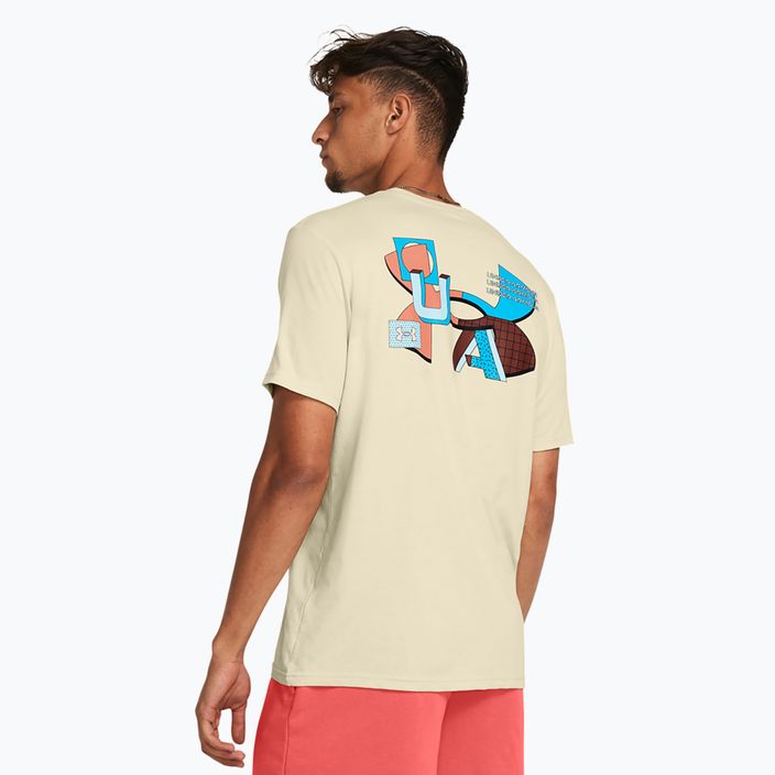 Maglietta Under Armour Colorblock Logo LC uomo in lino/coho 2