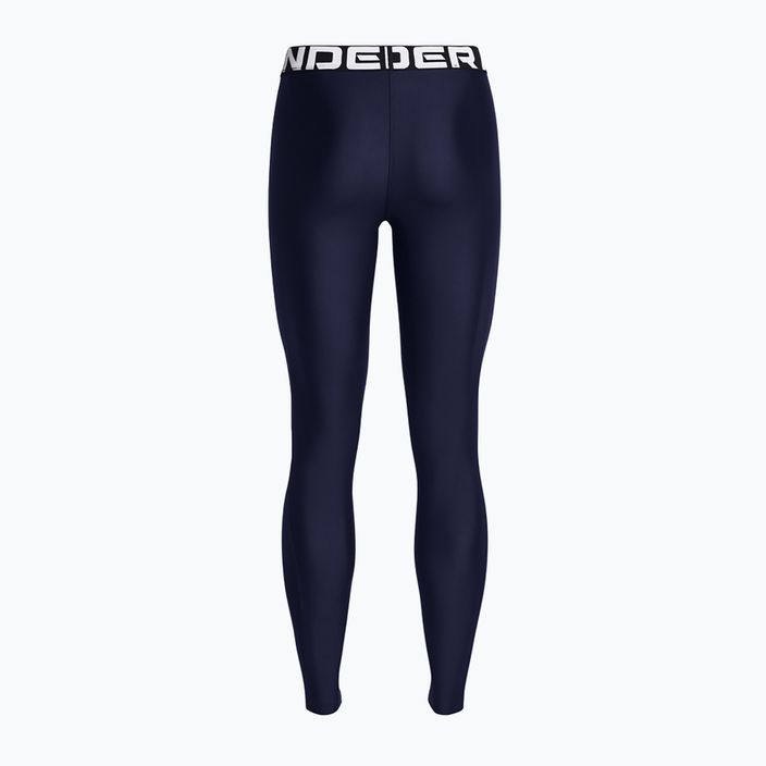 Leggings Under Armour HeatGear da donna mezzanotte marina/bianco 2