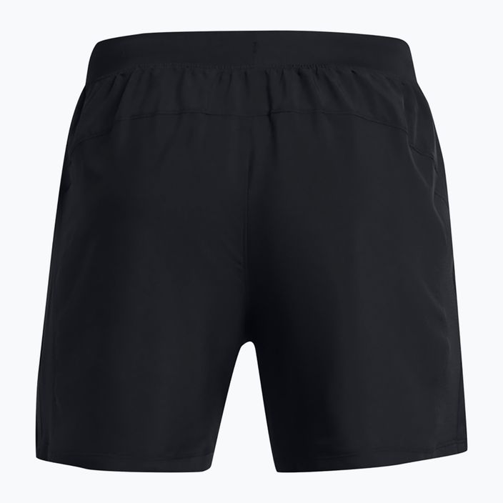 Pantaloncini da corsa Under Armour Launch 5" da uomo nero/nero/riflettente 2