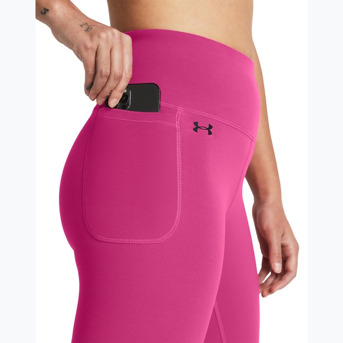 Pantaloncini da allenamento da donna Under Armour Motion Bike Short rosa astro/nero 4