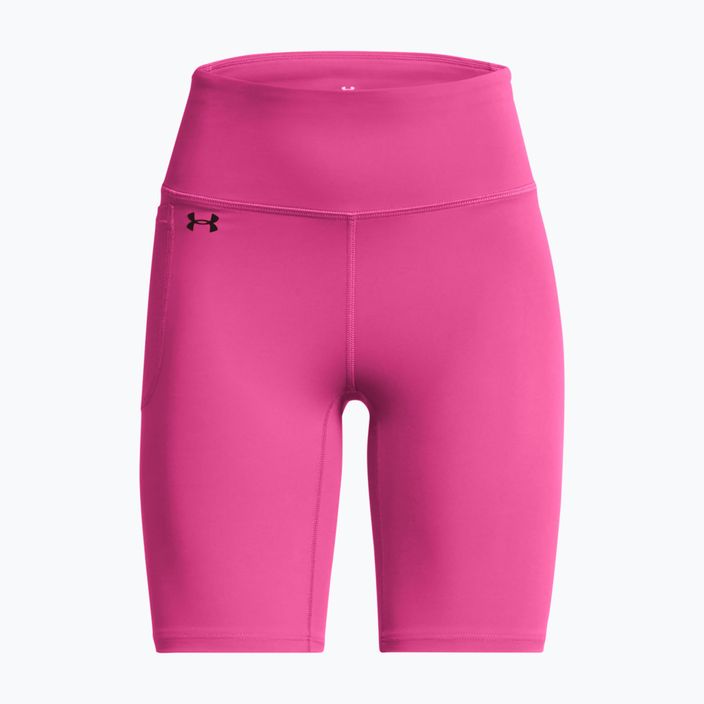 Pantaloncini da allenamento da donna Under Armour Motion Bike Short rosa astro/nero 5