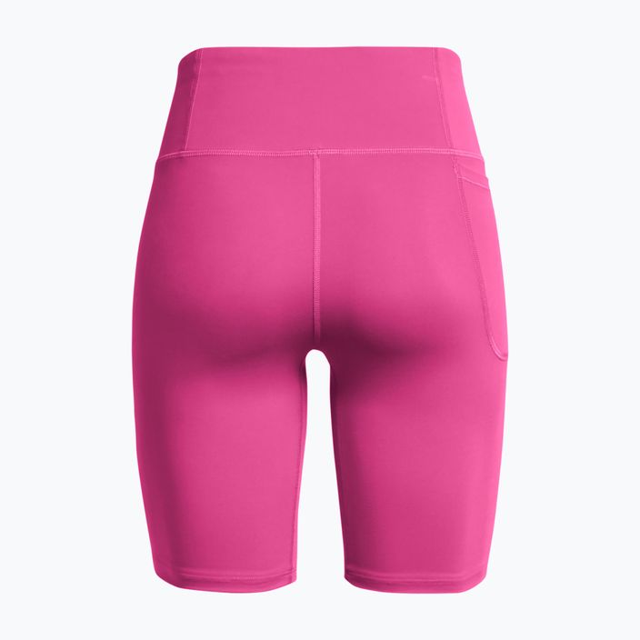 Pantaloncini da allenamento da donna Under Armour Motion Bike Short rosa astro/nero 6