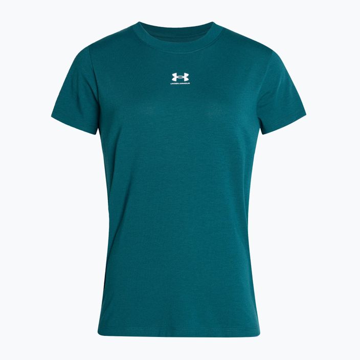 Maglietta da allenamento Under Armour Off Campus Core hydro verde acqua/bianco da donna 3