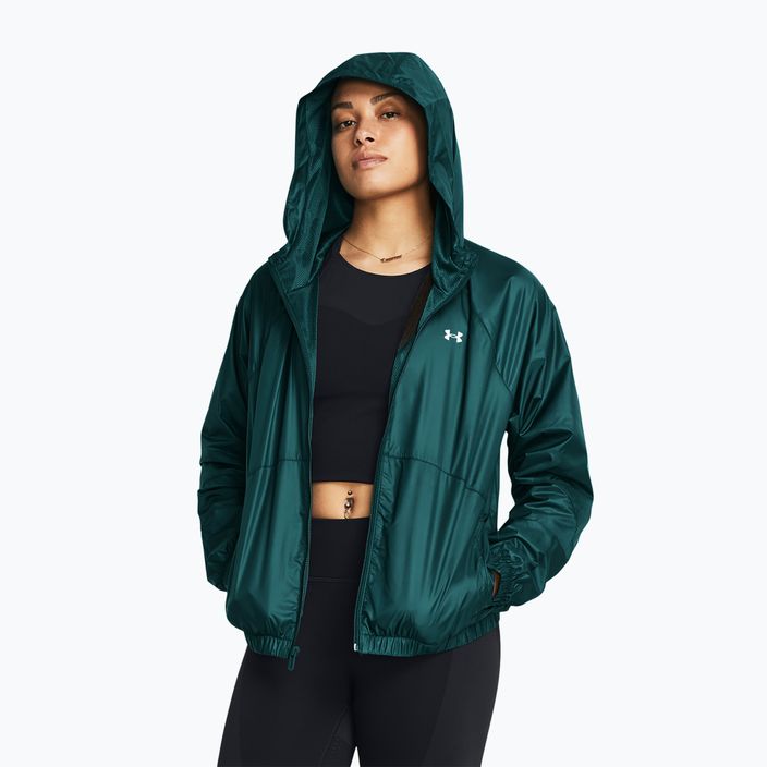 Giacca da donna Under Armour Sport Windbreaker hydro verde acqua/bianco