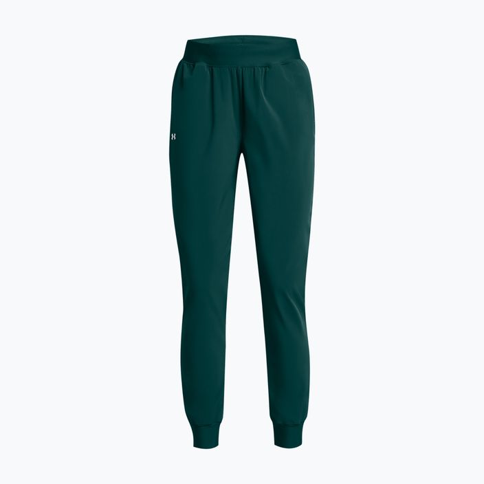 Pantaloni da allenamento Under Armour Sport High Rise Woven hydro verde acqua/bianco da donna 5