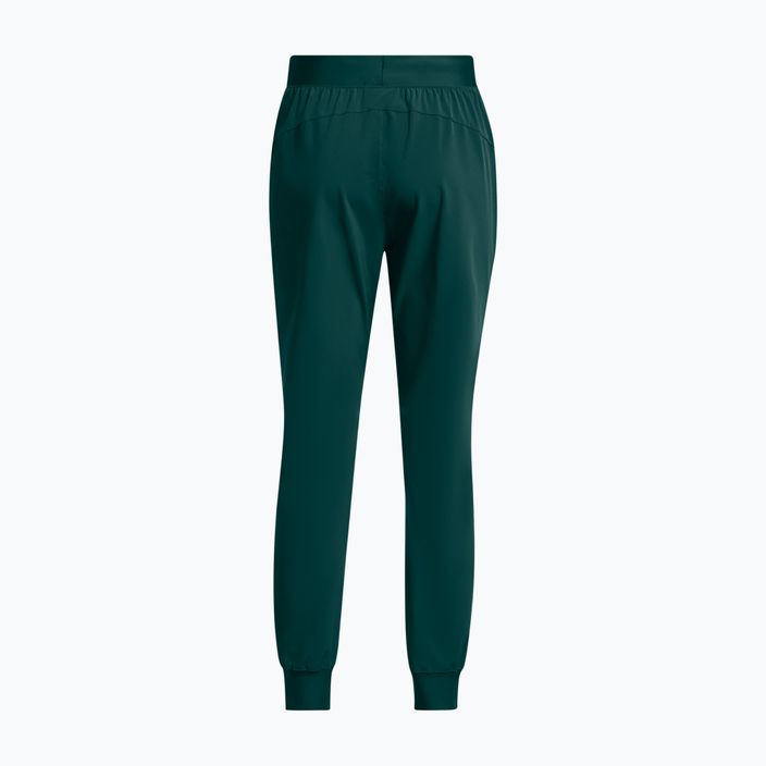 Pantaloni da allenamento Under Armour Sport High Rise Woven hydro verde acqua/bianco da donna 6