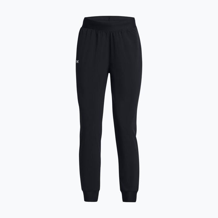 Pantaloni da allenamento da donna Under Armour Sport High Rise Woven nero/bianco 7