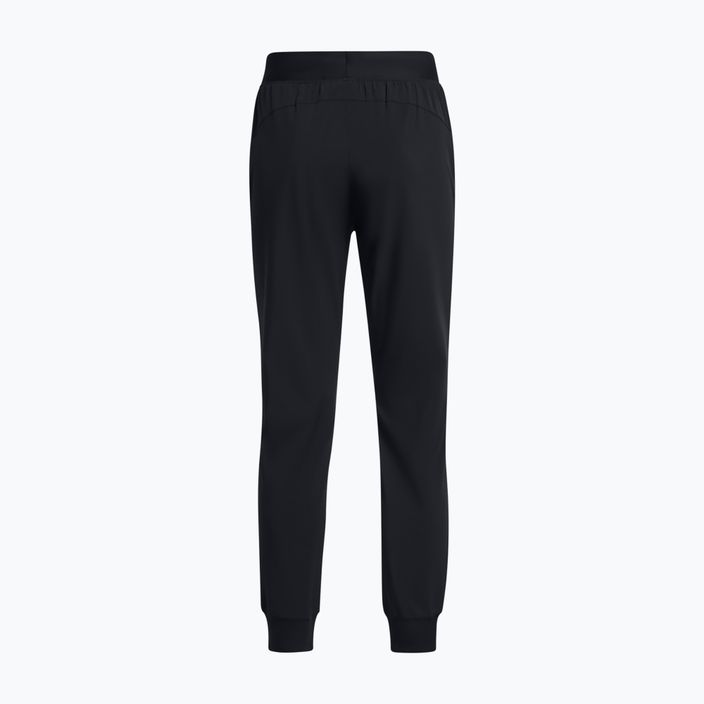 Pantaloni da allenamento da donna Under Armour Sport High Rise Woven nero/bianco 8