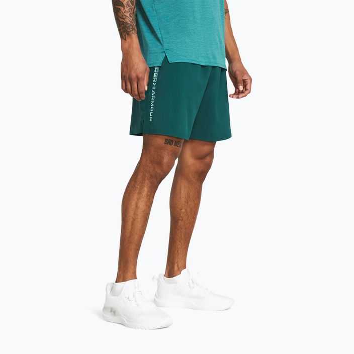 Pantaloncini da allenamento Under Armour Woven Wdmk hydro teal/radial turquoise da uomo