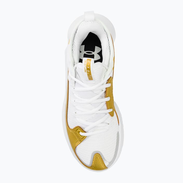 Under Armour Flow Futr X3 scarpe da basket bianco/bianco/oro metallico 5