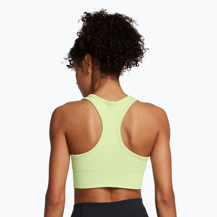 Under Armour Vanish Seamless Mid Reggiseno da allenamento verde/bianco retrò di marca 2