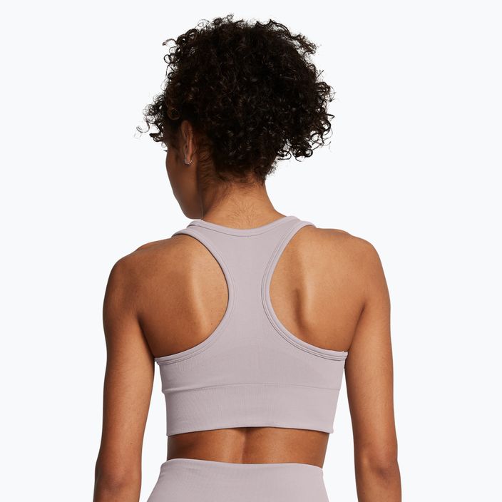 Reggiseno da allenamento Under Armour Vanish Seamless Mid Branded tetra grigio/bianco 2