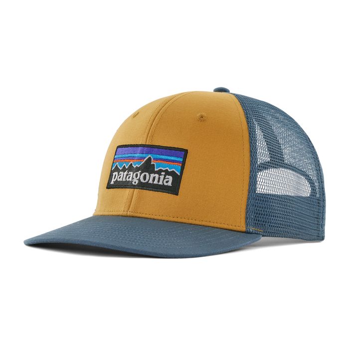 Patagonia P-6 Logo Trucker berretto da baseball pesce palla oro 2